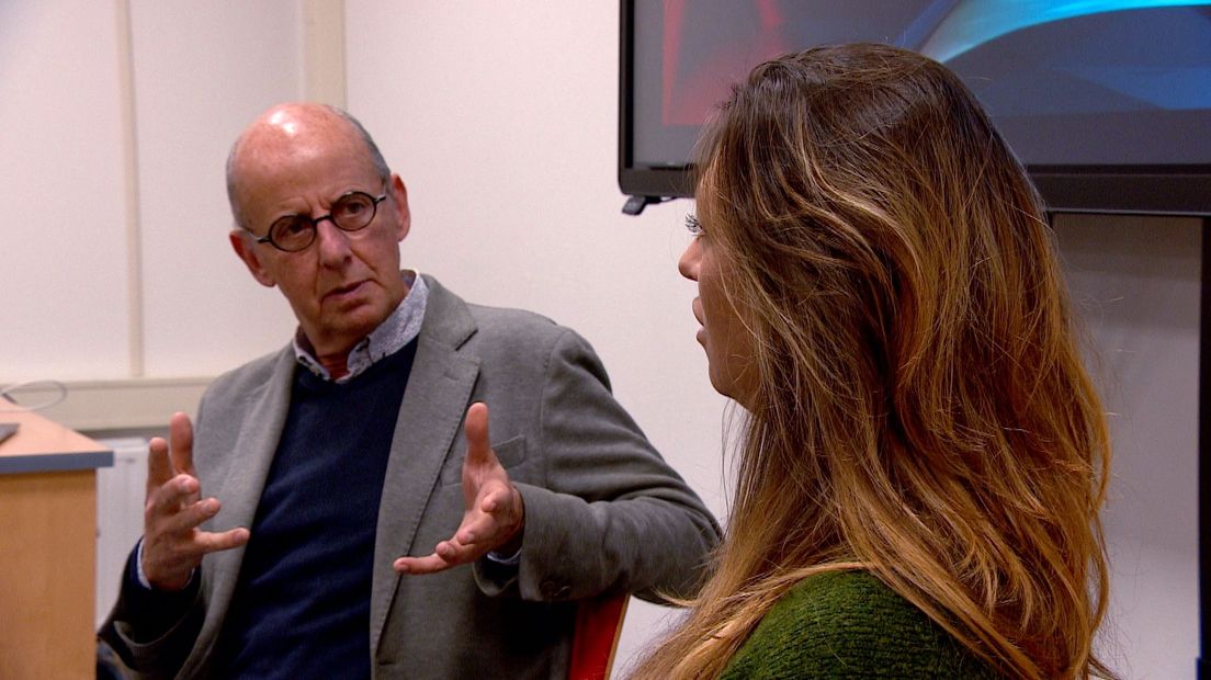 HZ-docent Luuc Smit en ervaringsdeskundige Ilse Besuijen bij studiedag over seksueel geweld