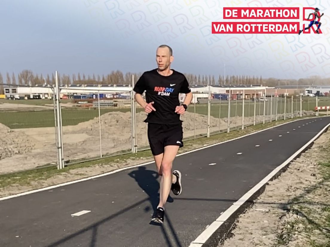 Rene Kuijs is op weg naar de Marathon van Rotterdam