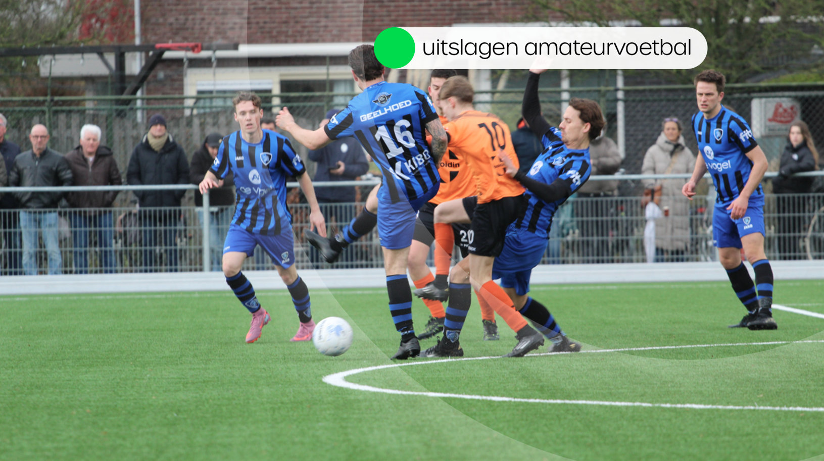 Uitslagen amateurvoetbal zaterdag 28 februari