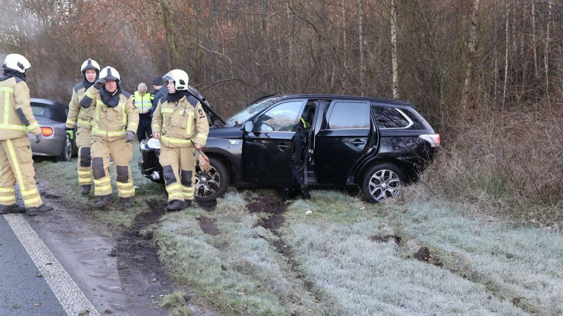 De auto raakte flink beschadigd