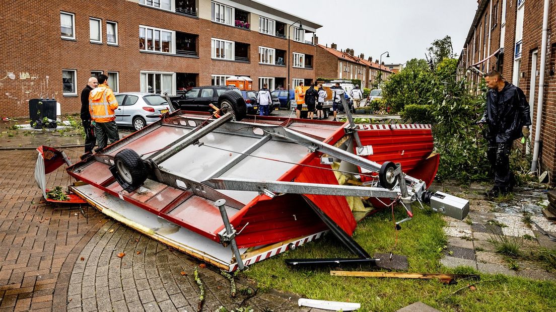 Er is veel schade door de tornado