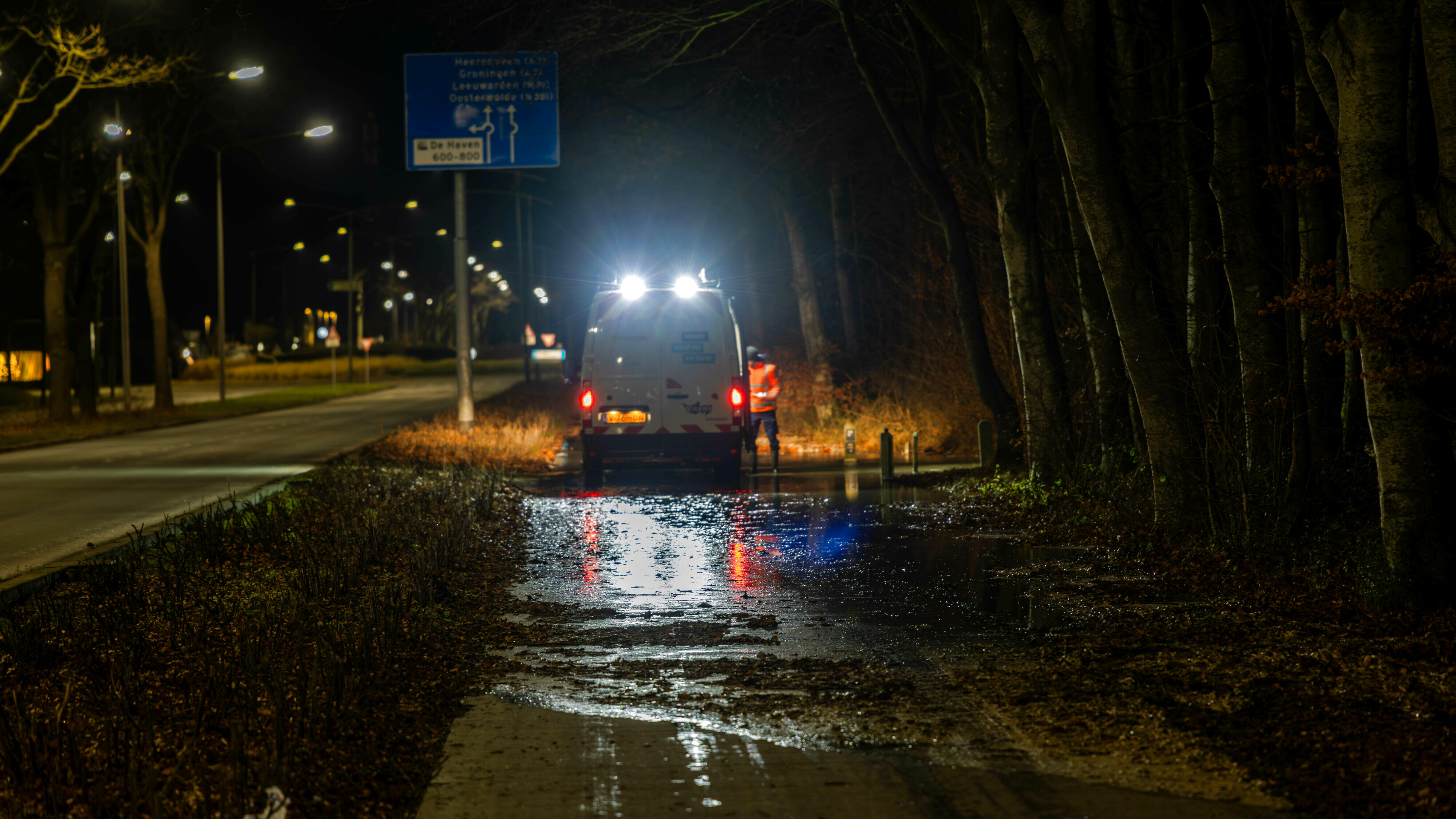 Vitens yn 't spier by liedingbrek yn Drachten