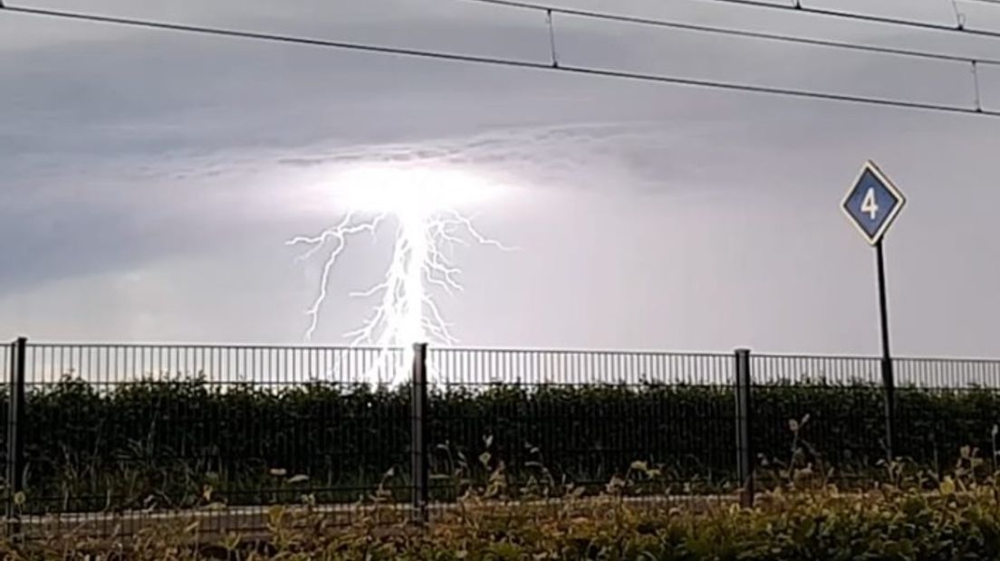 Onweer vanmorgen in Rilland