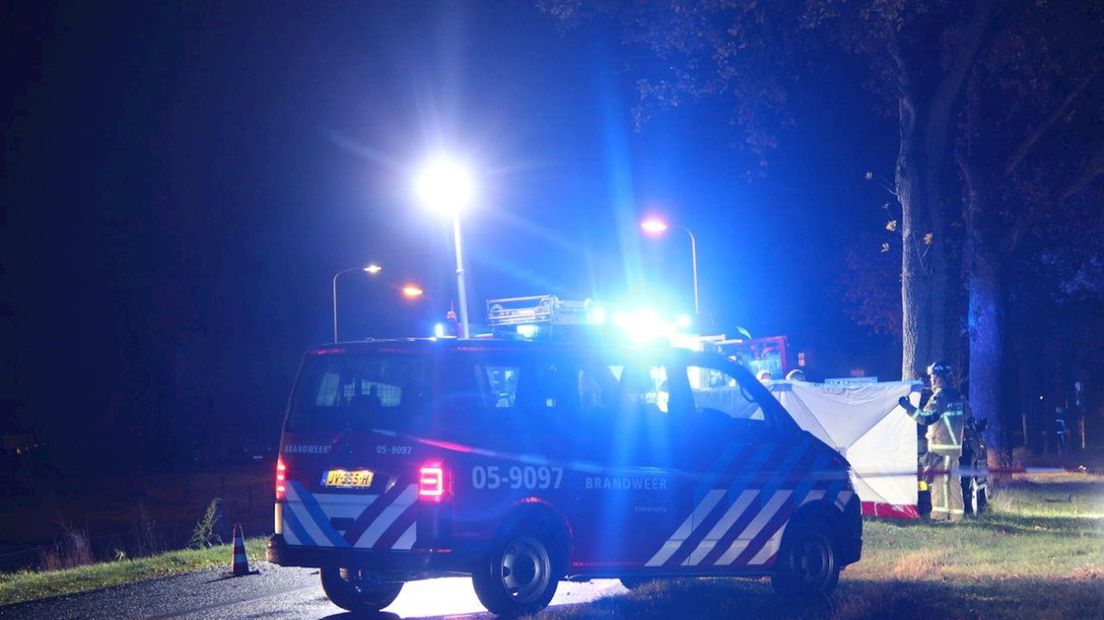 De bestuurder botste met zijn auto tegen een boom