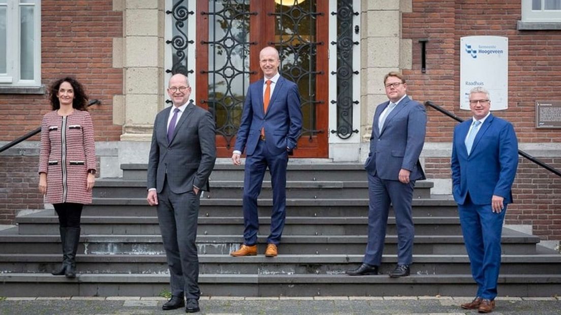 Janita Tabak, Karel Loohuis, Werner ten Kate, Derk Reneman en Jan Zwiers