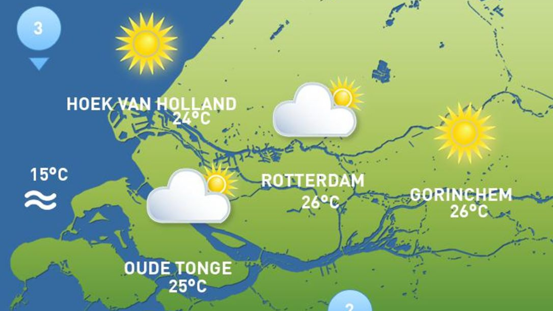 Veel zon en lange tijd droog.