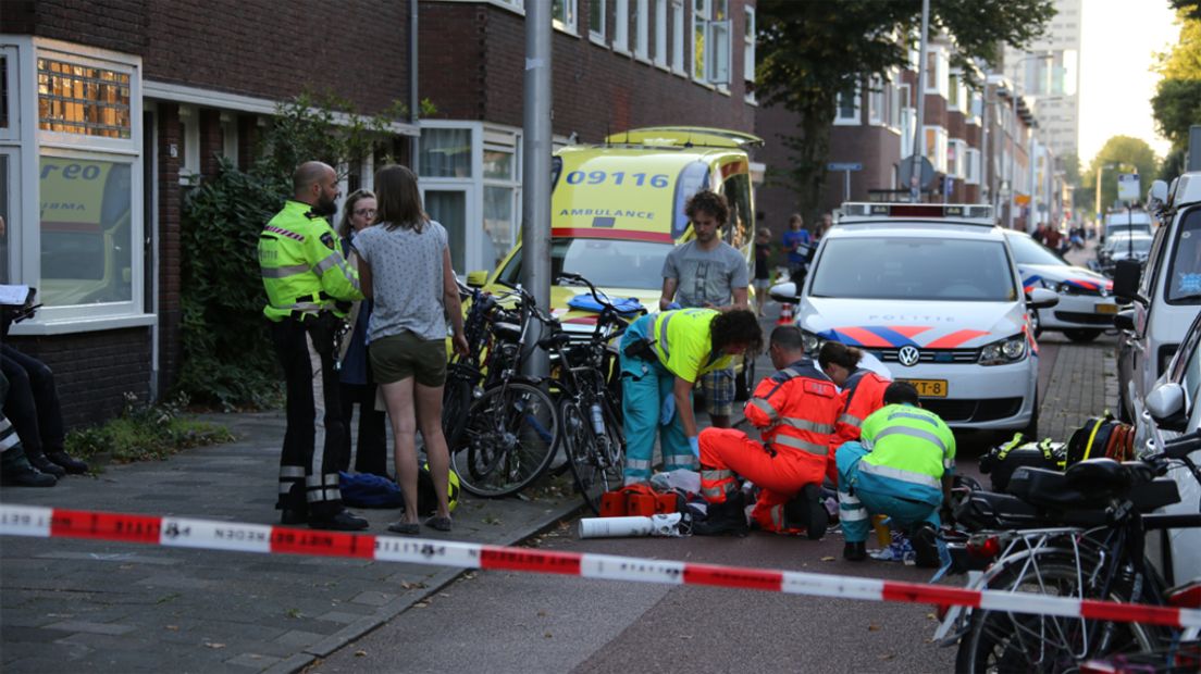 Een ongeluk met een fietser op de Croeselaan vorige week.