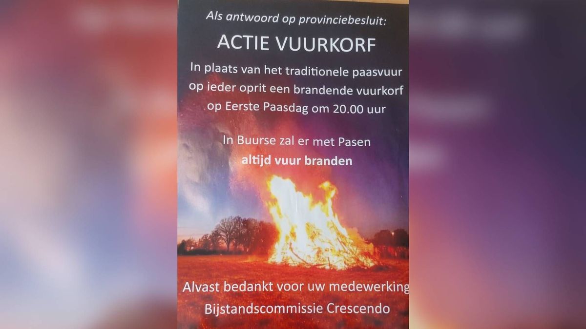 Vlammend protest in Buurse: geen paasvuur, dan de fik in de vuurkorf