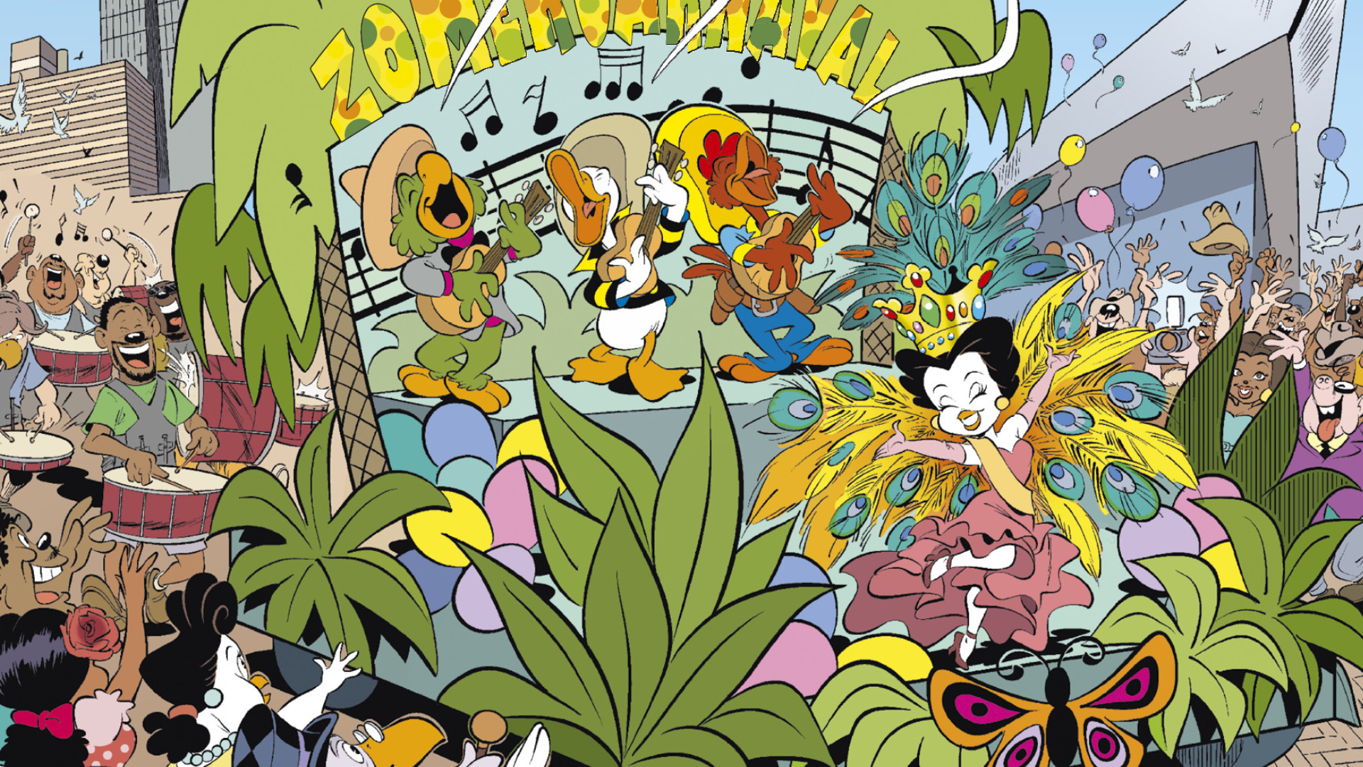 Donald Duck beleeft nieuw avontuur op Zomercarnaval in Rotterdam.