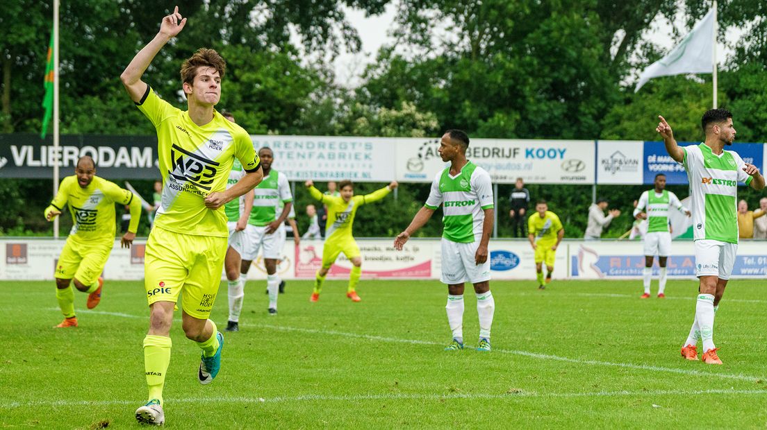 Brian van Hoorn werd de matchwinner nadat hij voor de 2-2 zorgde.