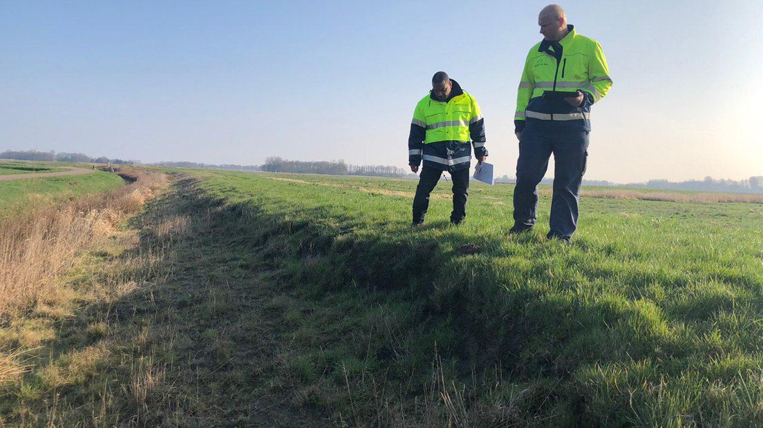 De dijken worden geïnspecteerd (Rechten: archief RTV Drenthe)