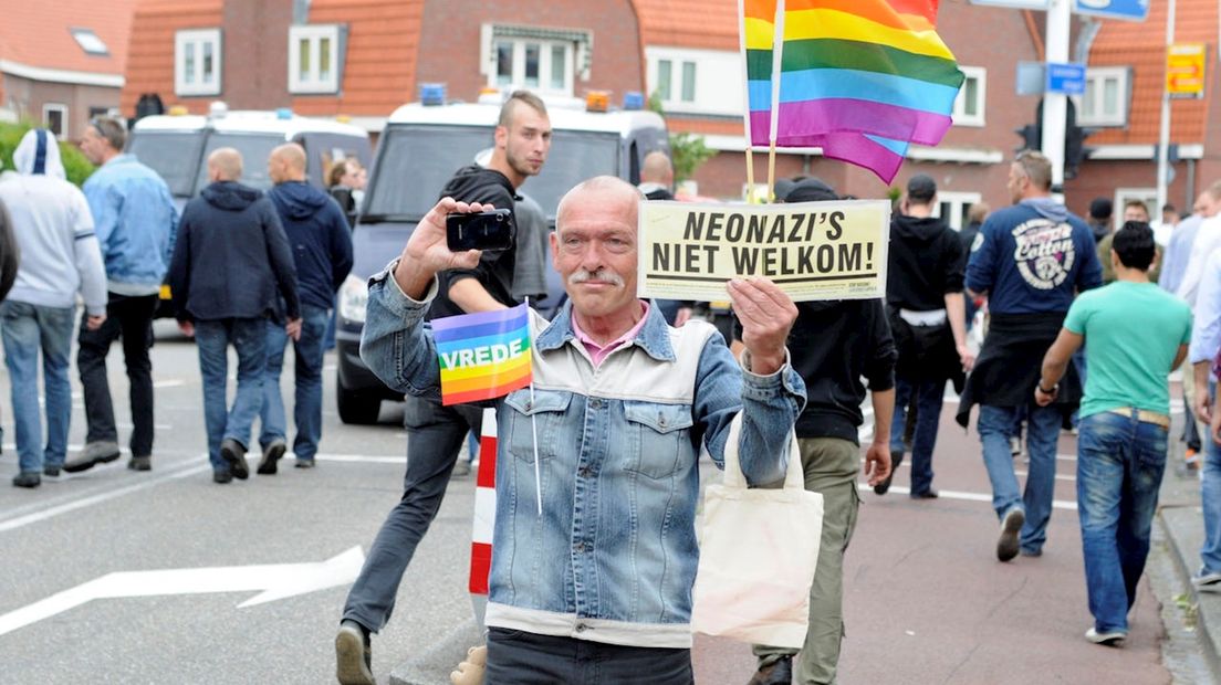 NVU-demonstratie in Enschede