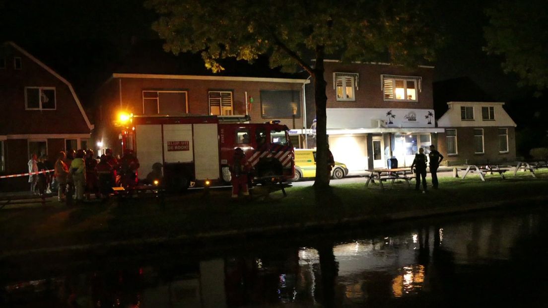 De brandweer is ter plaatse in Pekela