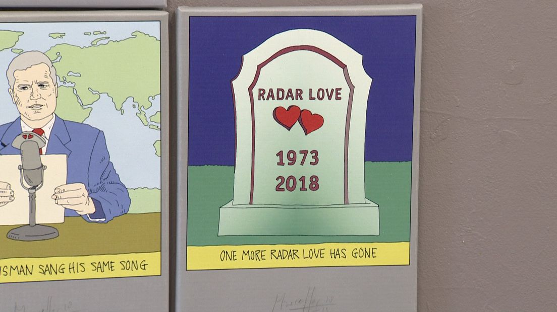 Het is dit jaar 45 jaar geleden dat de grootste hit van de Haagse Golden Earring werd uitgebracht. Radar Love werd een internationale hit.  Als hommage aan het nummer organiseren beeldend kunstenaars Marcello en Els van de Haagse Rock Gallery een expositie met Radar Love als thema. Voor de expositie heeft het duo elf collega's uitgenodigd om aan de slag te gaan met het nummer. Vandaag werd de expositie geopend door de bassist van de Golden Earring Rinus Gerritsen.