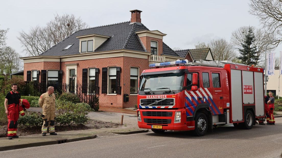 De brandweer in Veendam