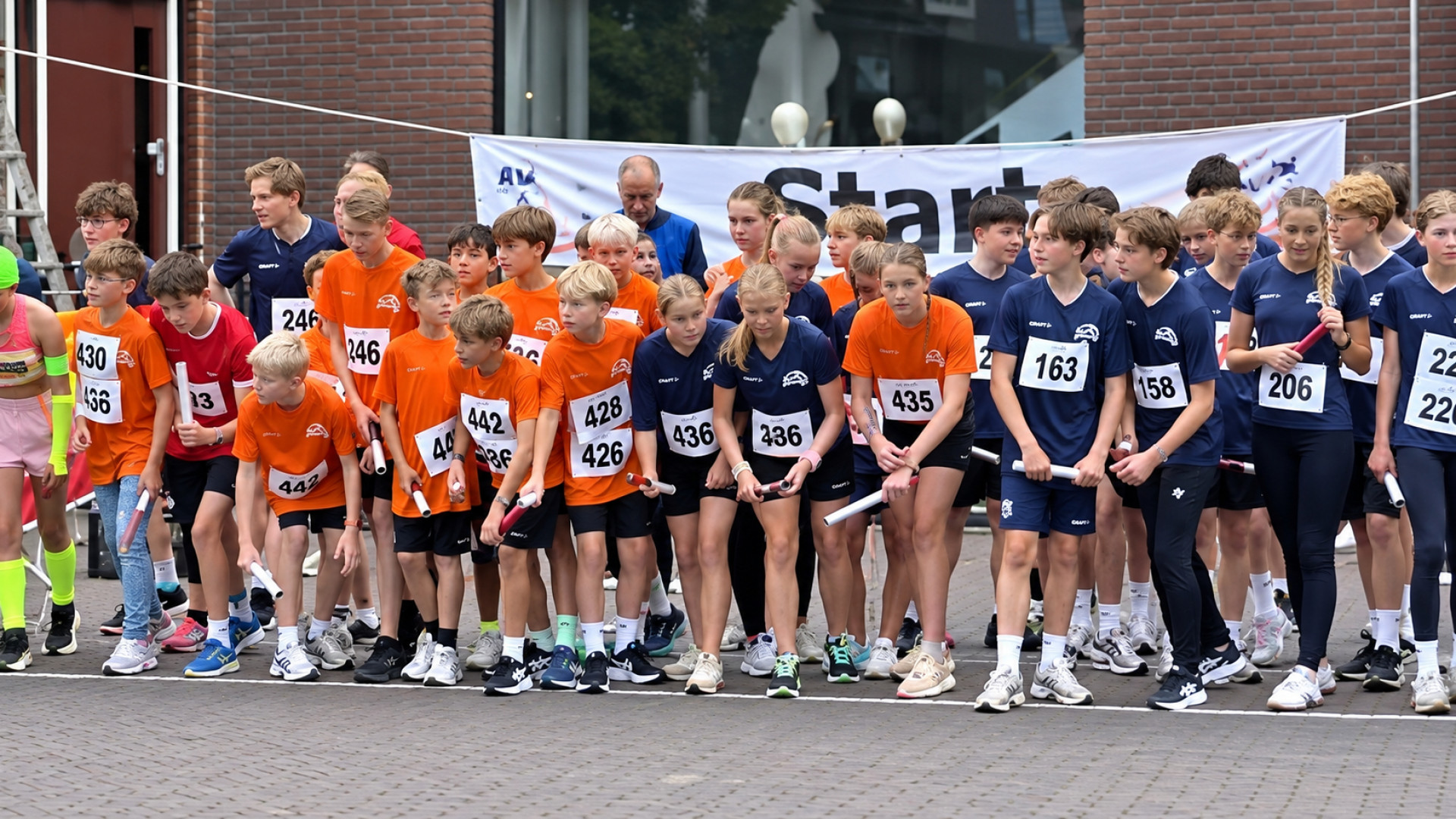 De jaarmarktestafette in Alphen aan den Rijn