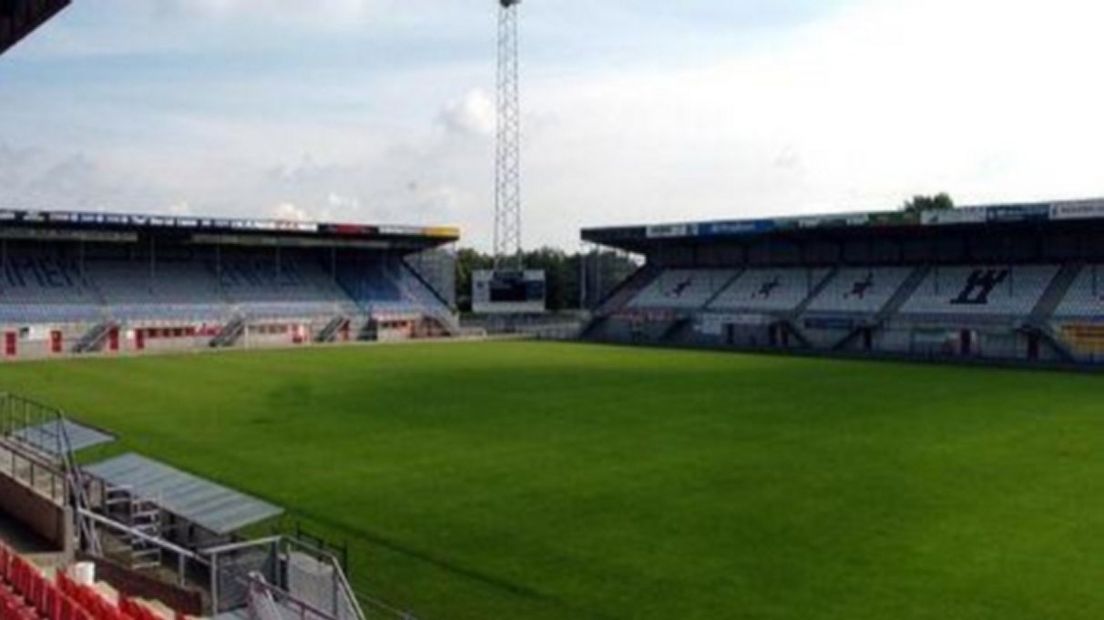 Het stadion van FC Emmen waar de wedstrijd vanavond wordt gespeeld