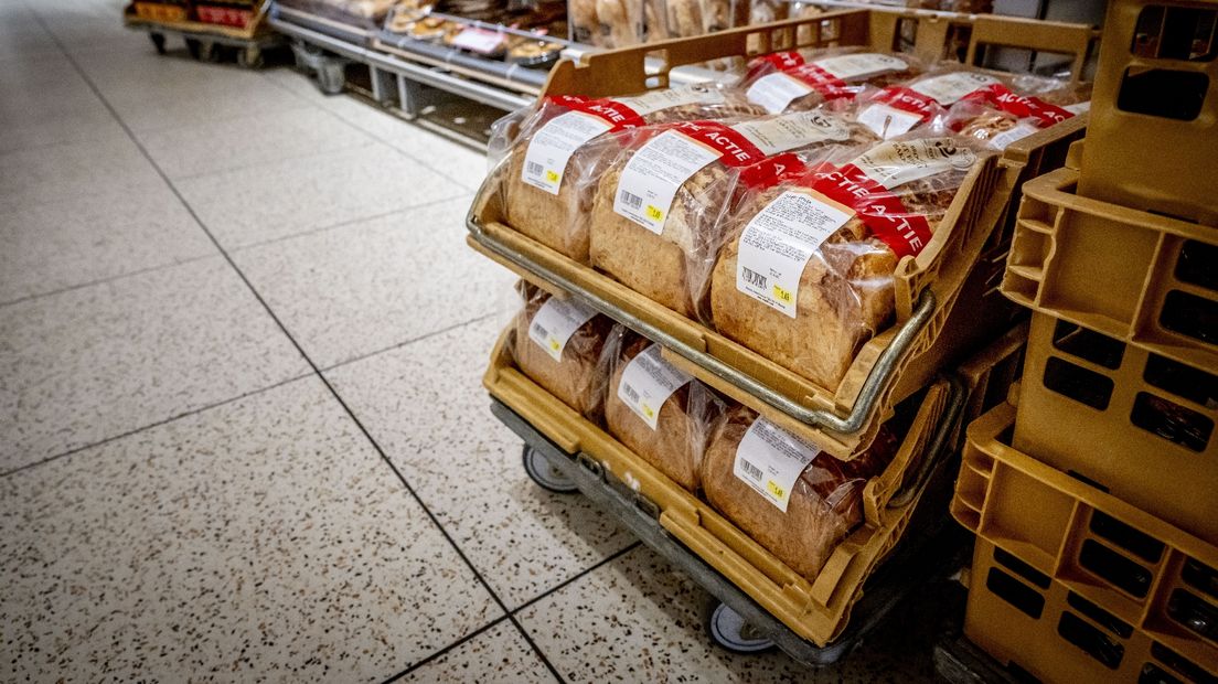 De broodafdeling van een supermarkt (niet de supermarkt van het bericht)