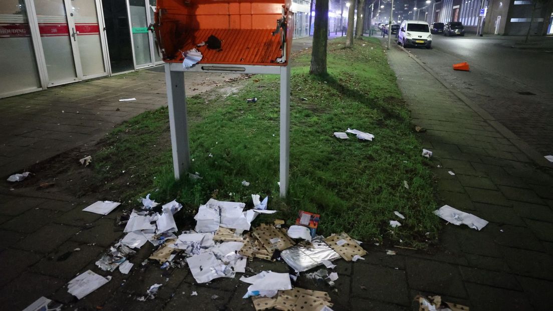 De brievenbus aan de Televisiestraat werd opgeblazen