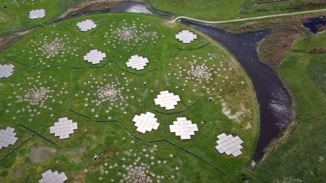 De LOFAR-telescoop van boven bezien
