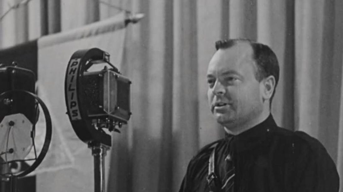 NSB-leider Anton Mussert in een van de propagandafilms.