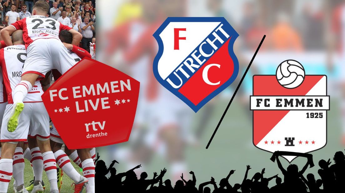 Volg hier het liveblog van de wedstrijd tussen FC Utrecht en FC Emmen (afbeelding: RTV Drenthe)