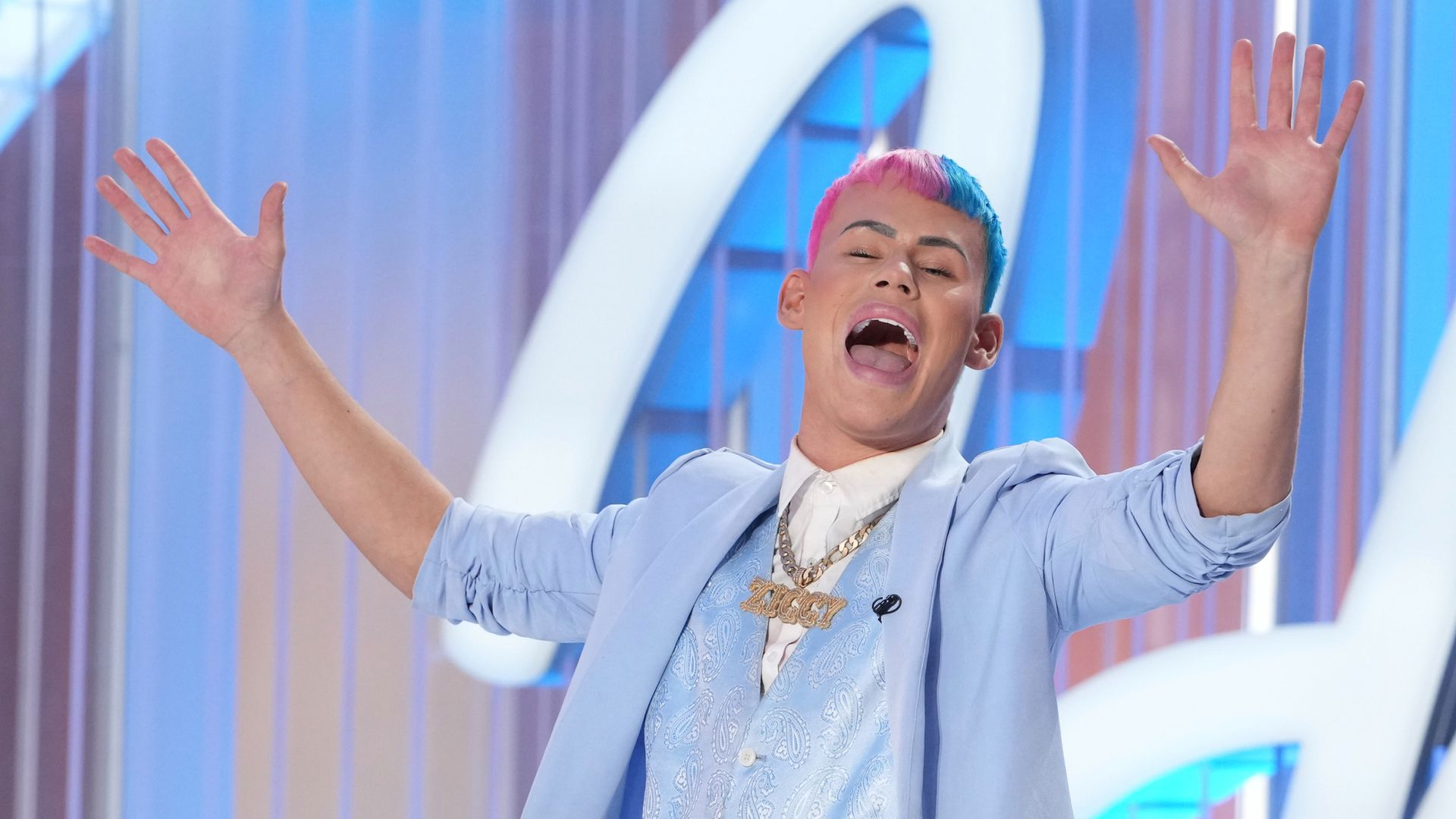 Ziggy tijdens zijn auditie bij American Idol.