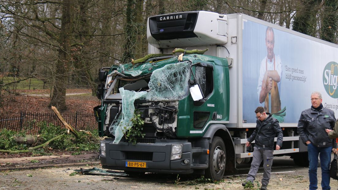 De storm veroorzaakte veel problemen in Gelderland. Het treinverkeer ligt nog steeds plat, NS adviseert om een alternatieve reismethode te zoeken.