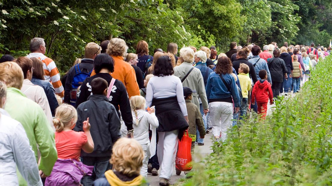 Dit jaar geen grote groepen, maar verspreid lopen