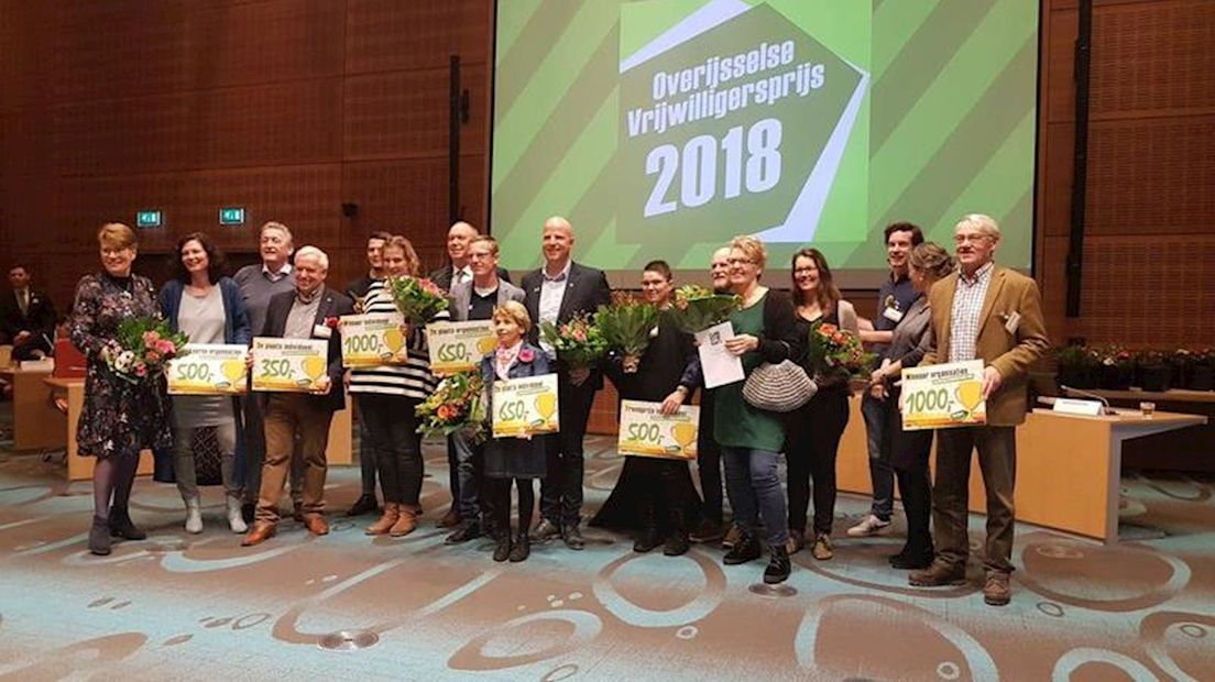 De winnaars van de Overijsselse Vrijwilligersprijs 2018