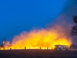 Natuurbrand uitgebroken bij Wateren, vuur onder controle