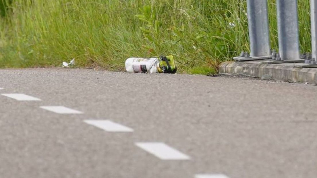 Het verdachte voorwerp in Zutphen.