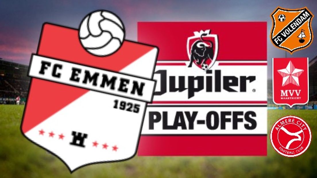 Welke club wordt de tegenstander van FC Emmen in de play-offs?