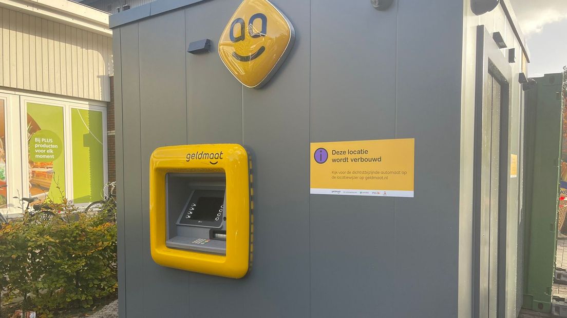 De nieuwe pinautomaat in Maarn.