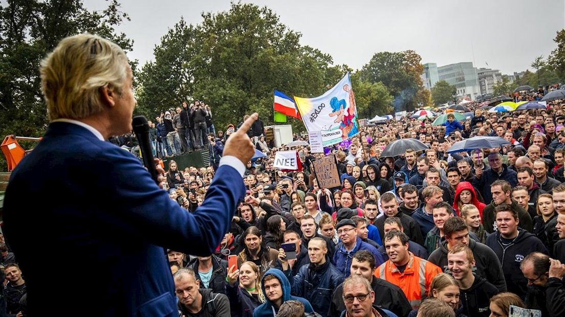 Geert Wilders nam het woord tijdens het boerenprotest