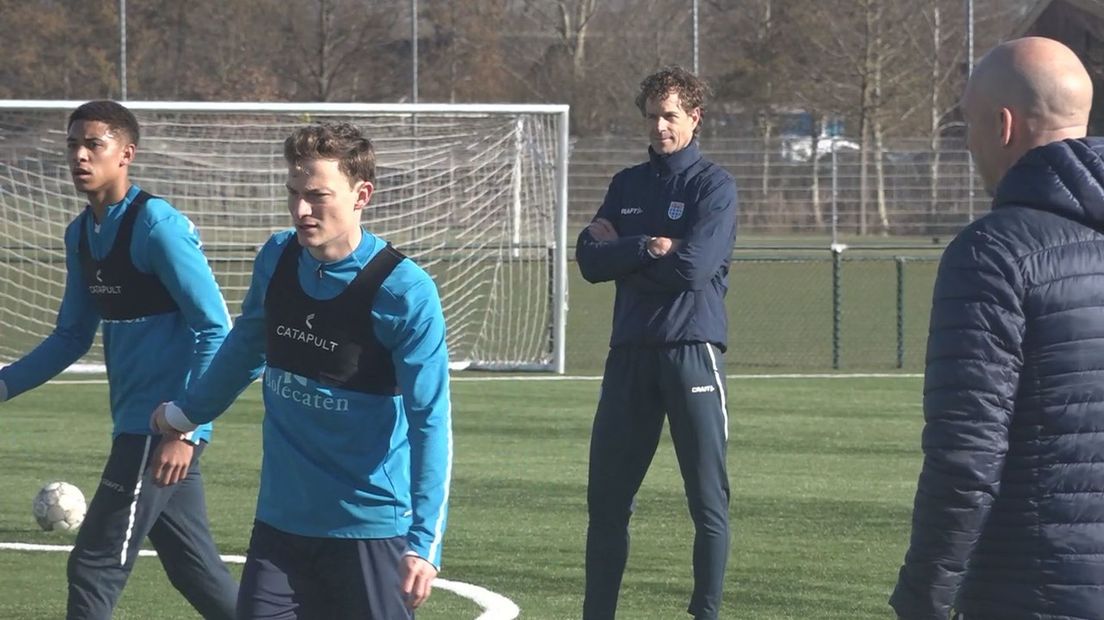 Konterman tijdens de training vanmiddag