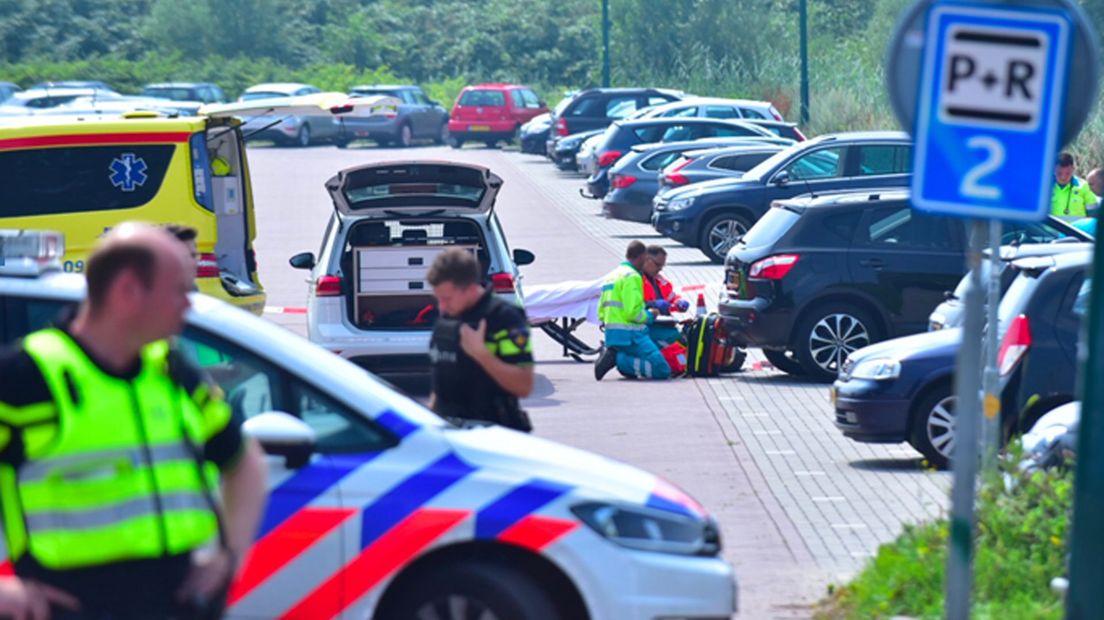 De parkeerplaats bij station Breukelen, waar Jaïr Wessels werd vermoord.