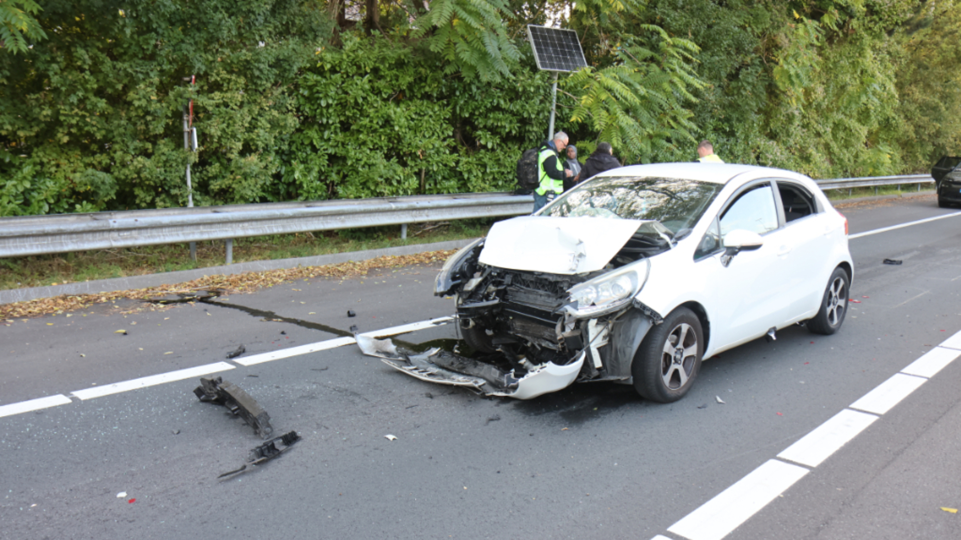 Gewonde bij kop-staartbotsing.