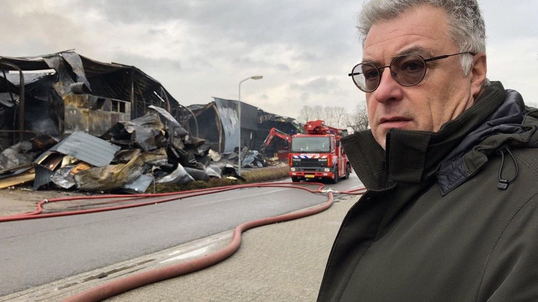 Directeur Vincent Immink van de door brand getroffen bedrijven.