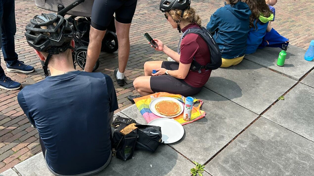 In pankoek by de tuskenstop