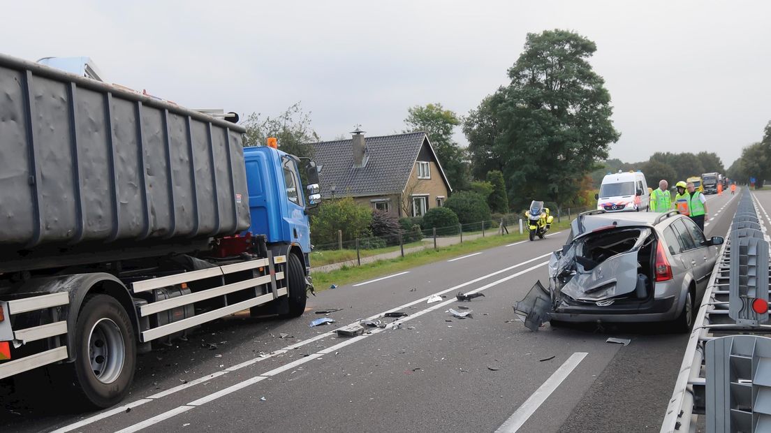 Ongeluk op N35 tussen Wierden en Nijverdal