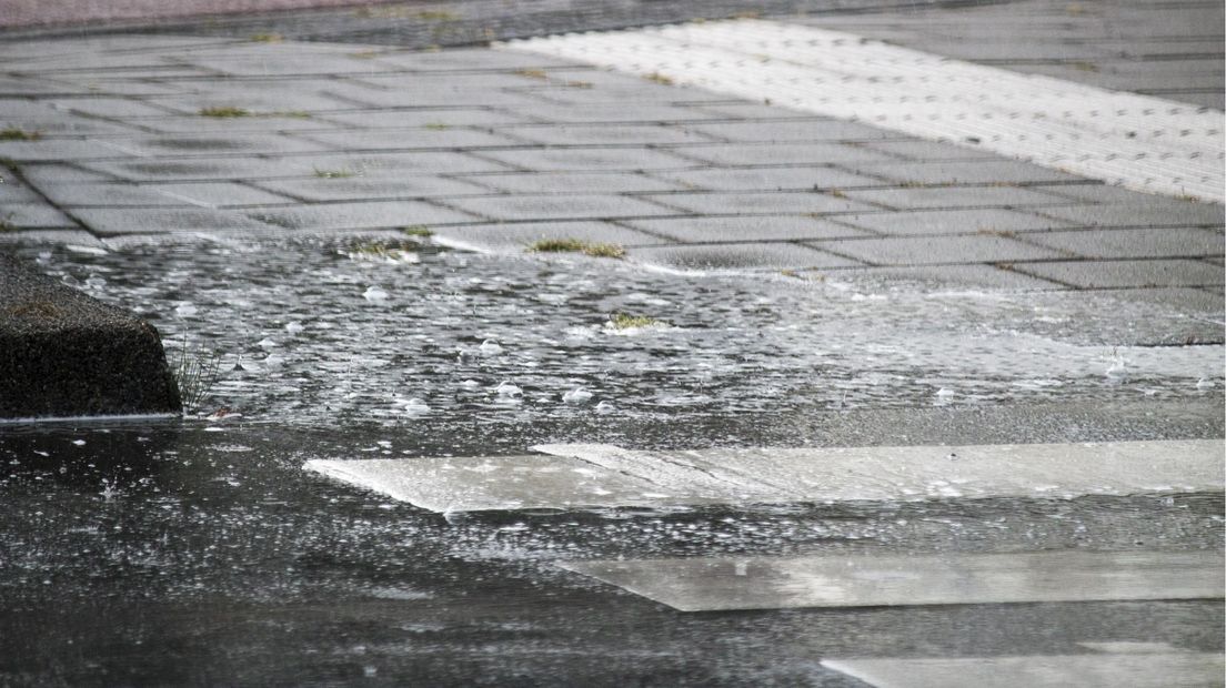 In Kampen zorgde de regen wél voor overlast