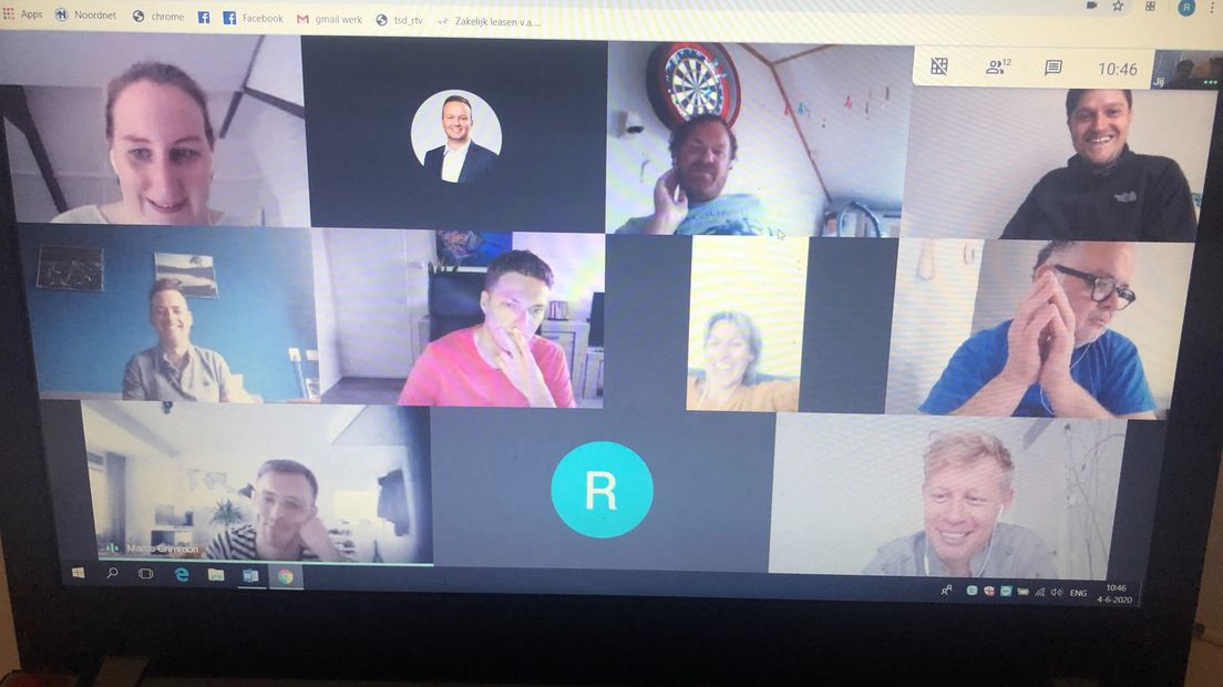 Digitale vergadering van RTV Noord-verslaggevers