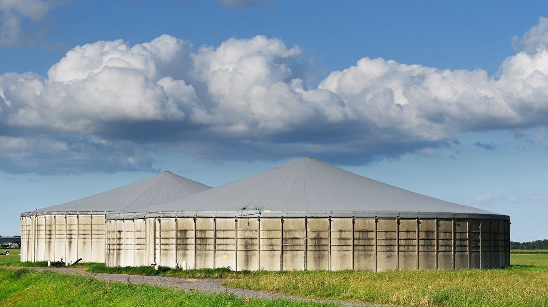 Silo's voor de opslag van mest