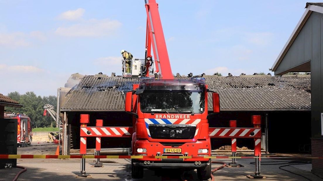 Grote schuurbrand in Rossum