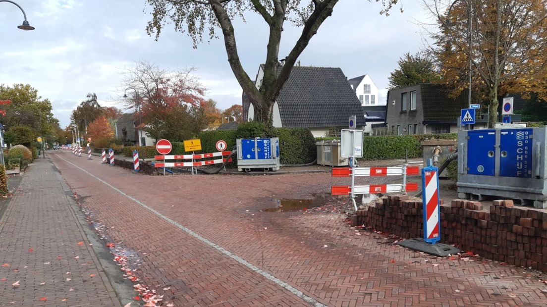 Werkzaamheden aan de Hamersveldseweg.