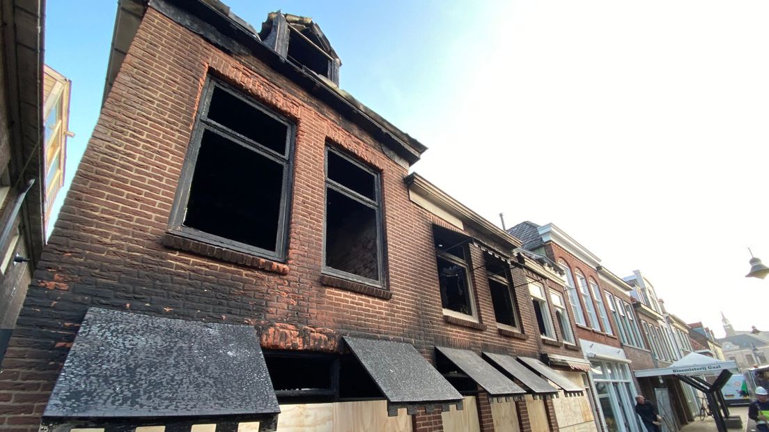 De afgebrande panden in Steenwijk