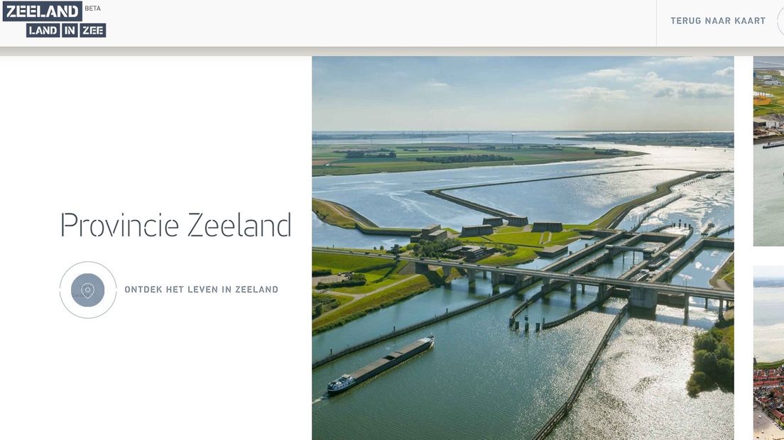 Website Zeelandlandinzee.nl