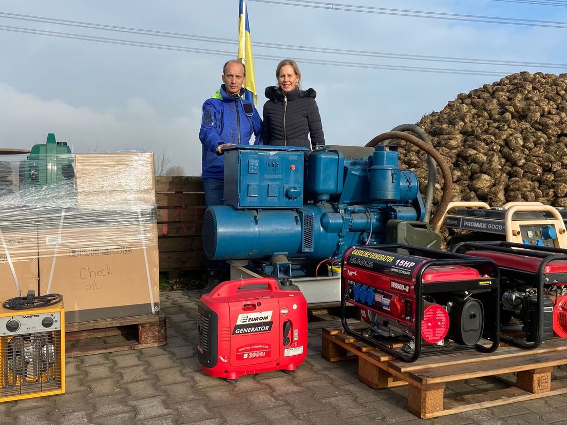 Bijna dagelijks worden er generatoren voor Oekraïne afgegeven bij Johan en Elise