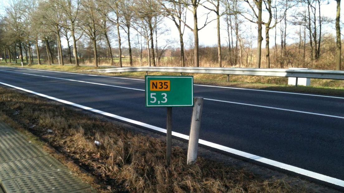De N35 tussen Nijverdal en Zwolle